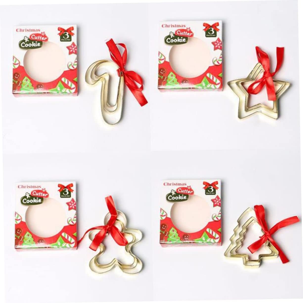 MAGICLULU 3 Pcs Stainless Steel Cookie Cutters Holiday Shapes