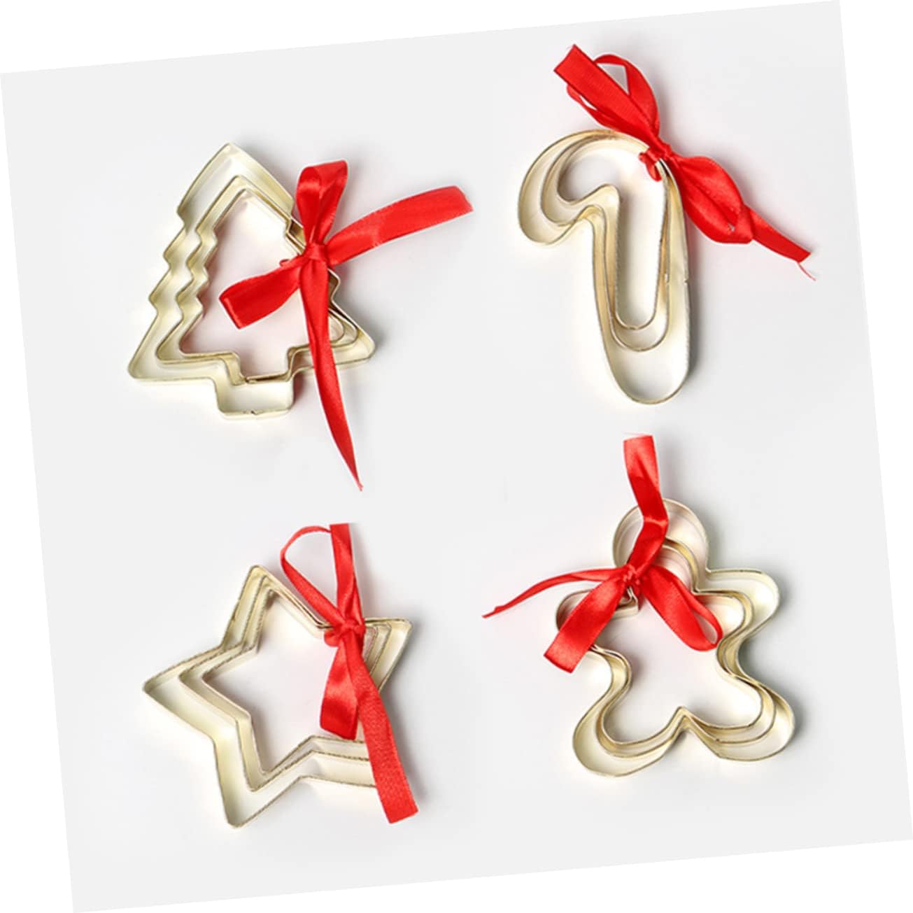 3Pcs Gold Plated Stainless Steel Cookie Cutters