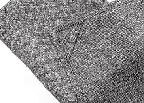 Solino Home Linen Kitchen Towels Set of 2 Charcoal Grey