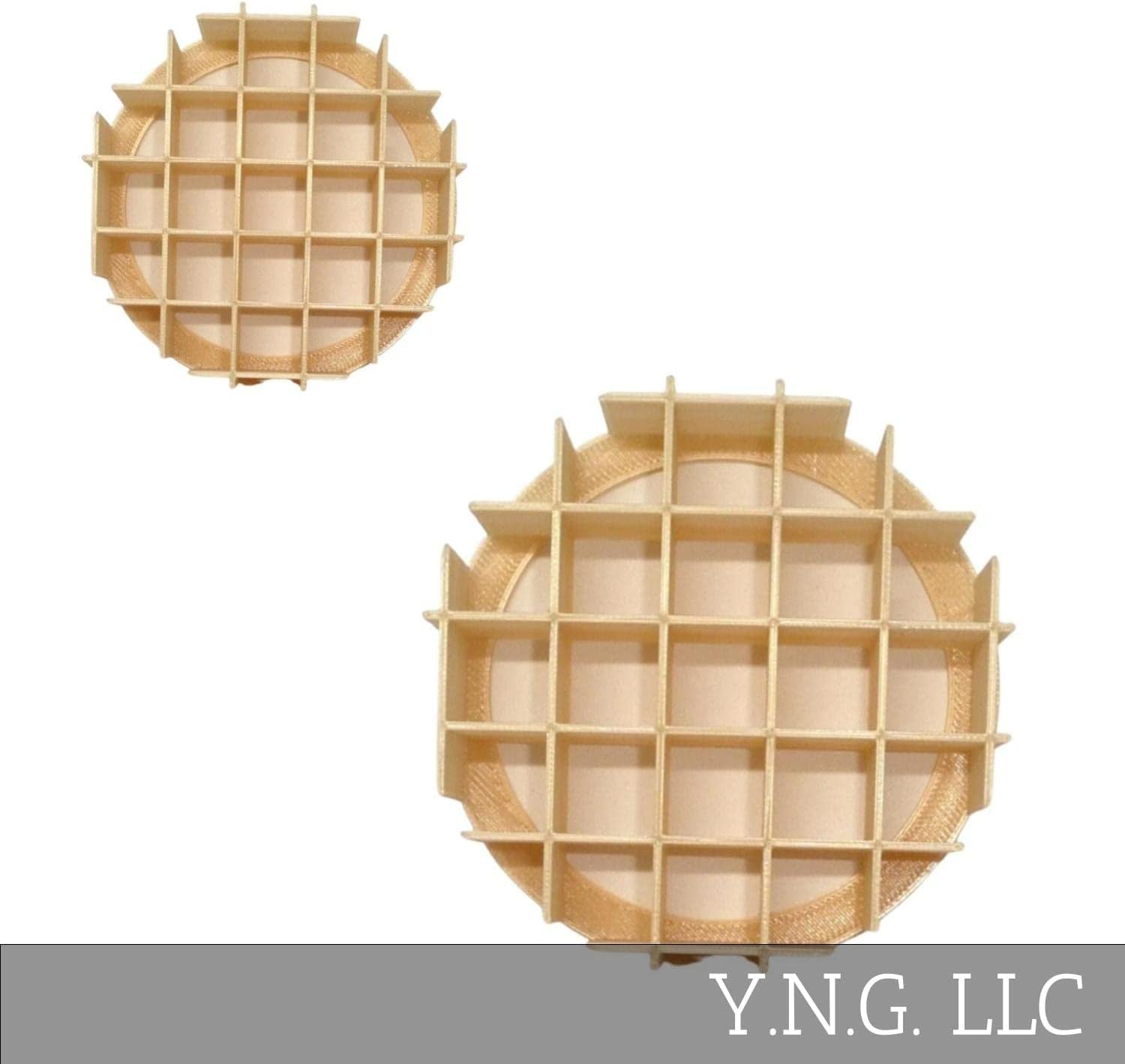 WAFFLE PATTERN CONCHA COOKIE CUTTERS SET OF 2 MADE IN USA 1