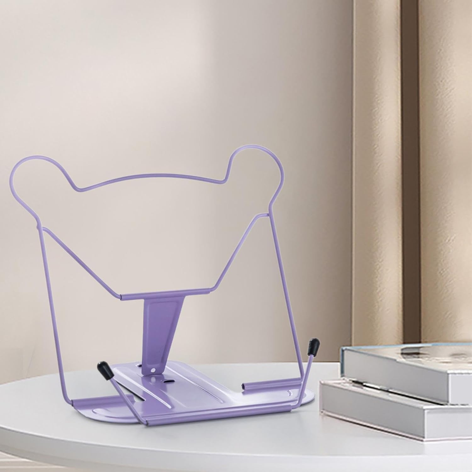 KRDPMV Sleek Metal Book Stand Purple