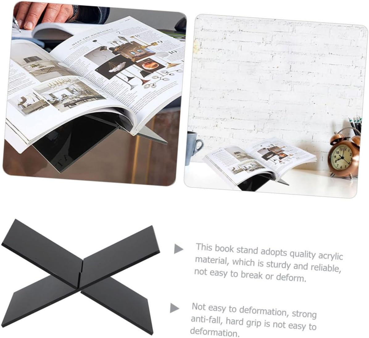 Levemolo Acrylic Book Stand for Cookbooks and Magazines 1