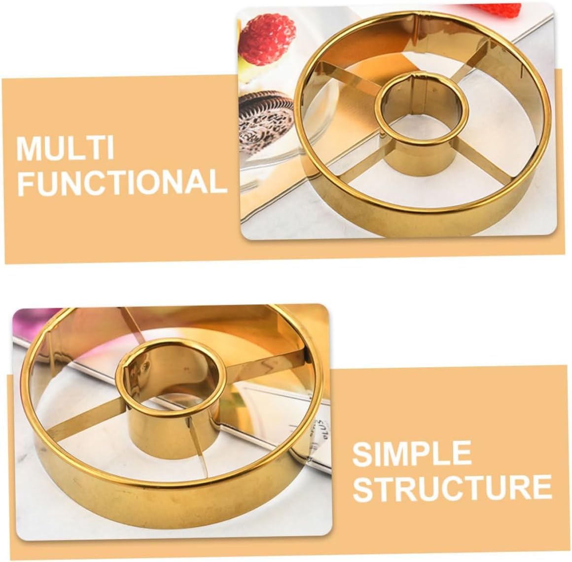 PRETYZOOM 3sets Donut Cookie Stencils