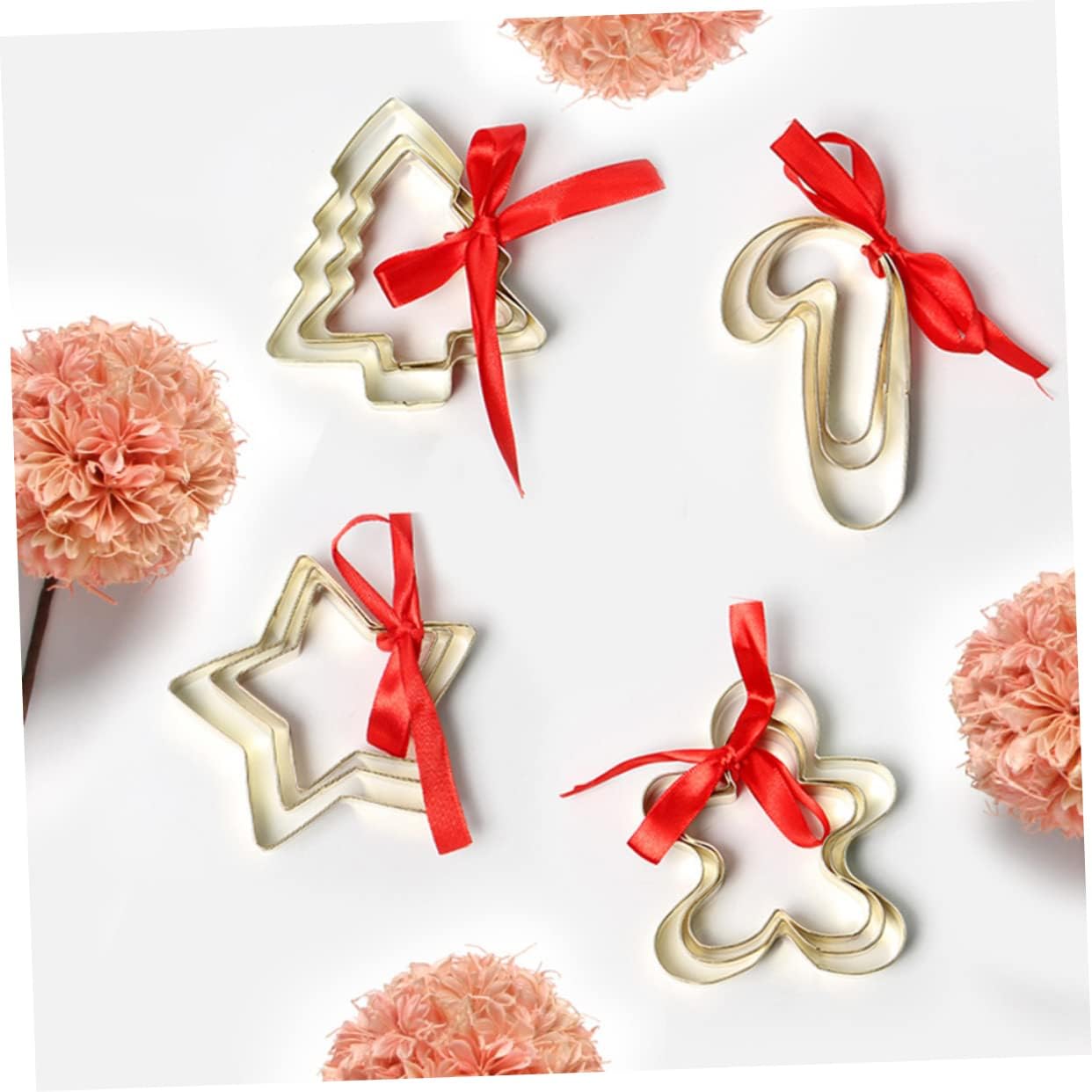 MAGICLULU 3 Pcs Stainless Steel Cookie Cutters Holiday Shapes