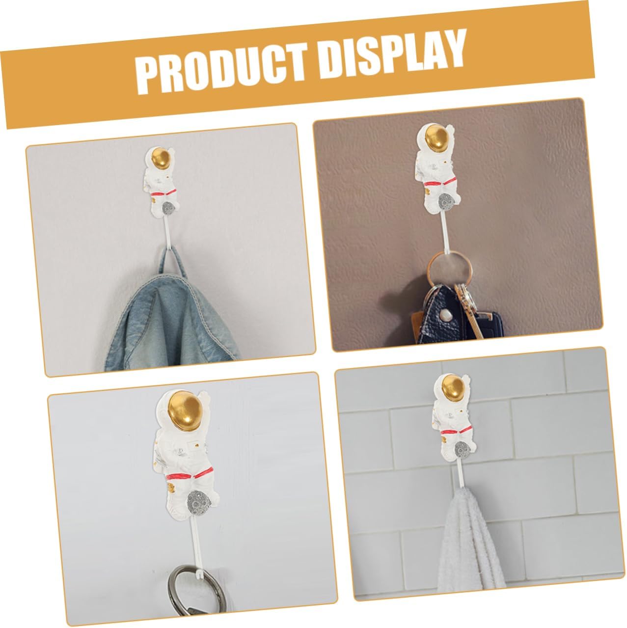 NUOBESTY Astronaut Wall Hook - Adhesive No Damage Decorative