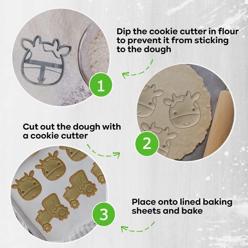 Farm Animal Cookie Cutters Set of 10 for Kids