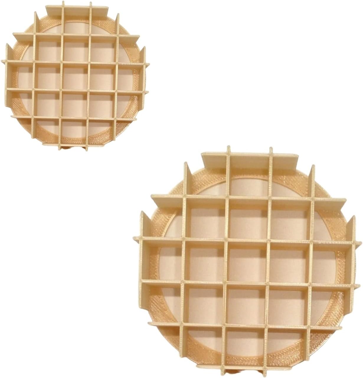 WAFFLE PATTERN CONCHA COOKIE CUTTERS SET OF 2 MADE IN USA 1