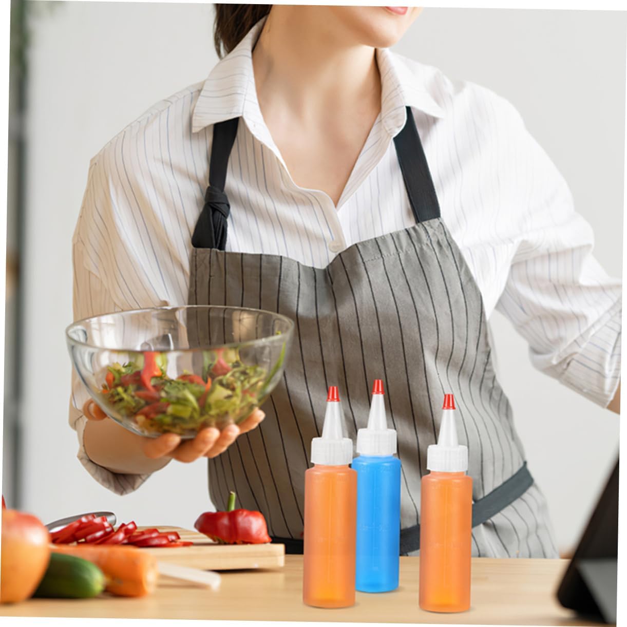 VOSAREA 15PCS Mini Condiment Squeeze Bottles