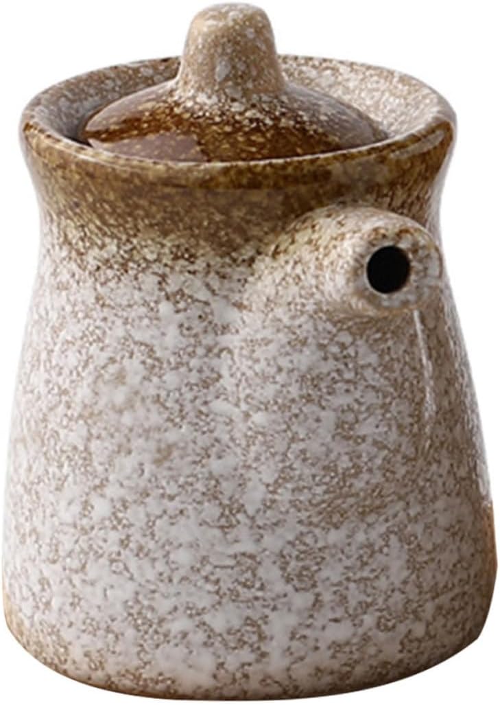 Zerodeko Ceramic Sauce Dispenser with Lid