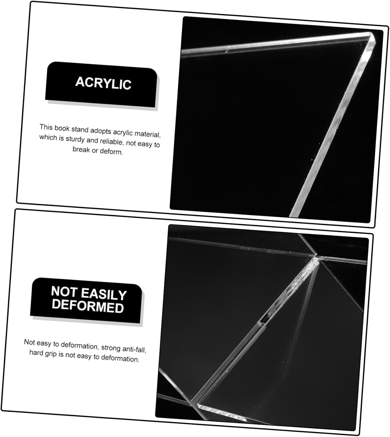 DIYEAH 1 Set Acrylic Cookbook Display Stand