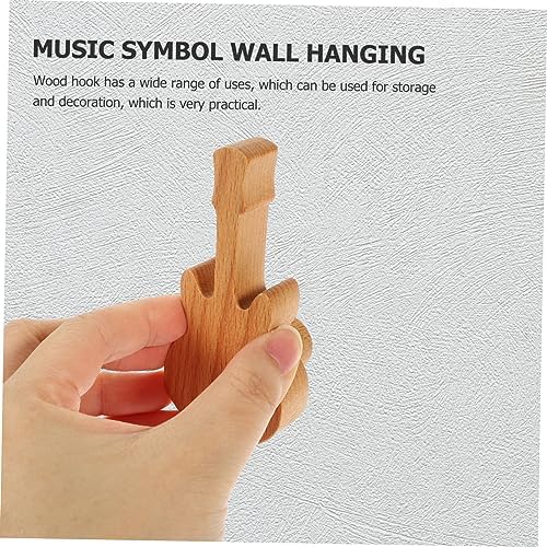 3Pcs Wall Mounted Wood Hooks for Hats Keys and Clothes