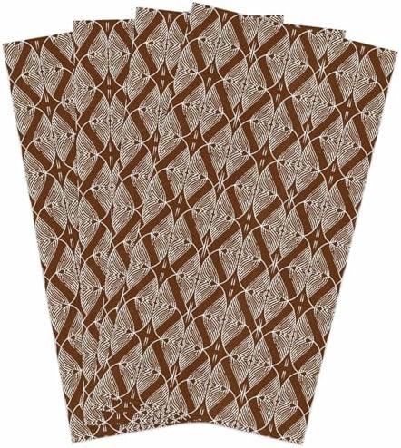 ZOE GARDEN Geometric Brown Dish Towels 4-PC Set