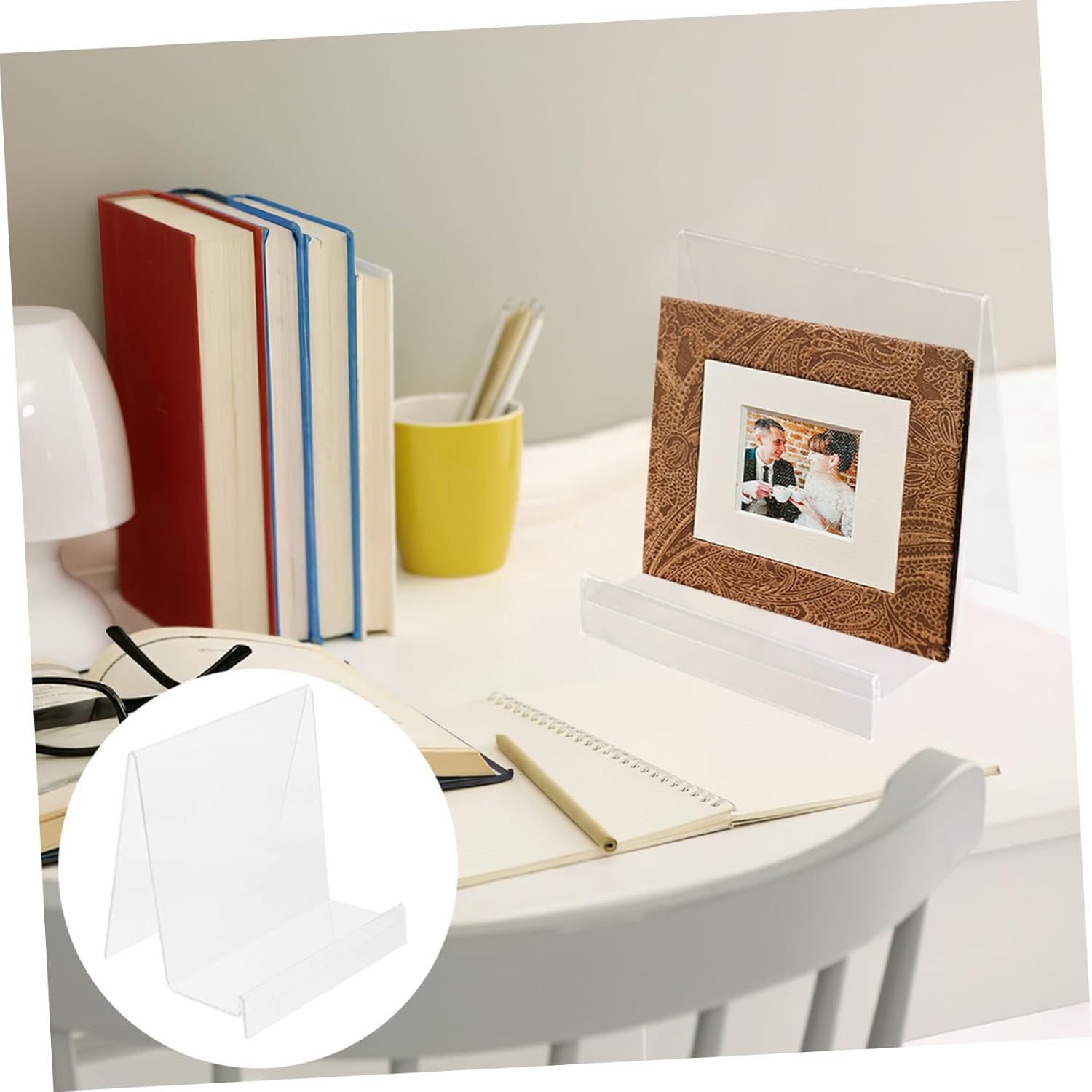 Luxshiny Acrylic Book Shelf for Magazines and Art