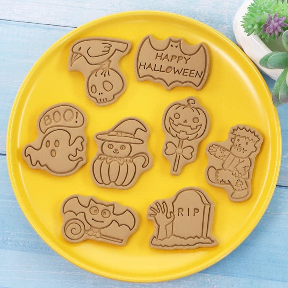 8Pcs 3D Cookie Cutters Set for Halloween Thanksgiving