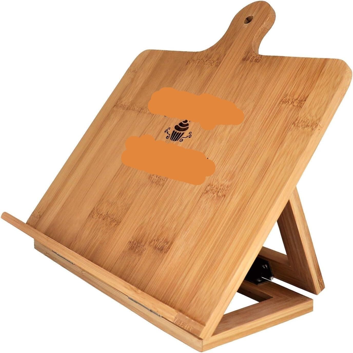 QUQUQ Foldable Cookbook Stand with Custom Engraving