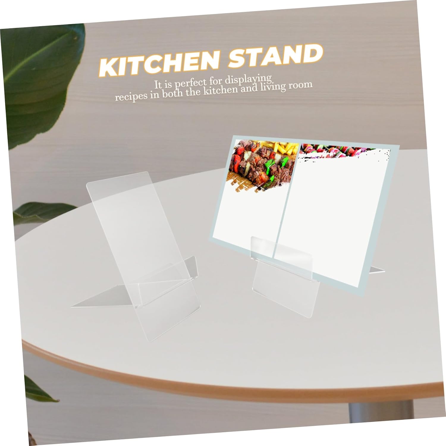 Zerodeko Practical Acrylic Reading Stand for Kitchen and Home