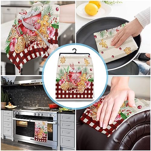 ZOE GARDEN Farmhouse Red Plaid Dish Towel 18x28 1-PC
