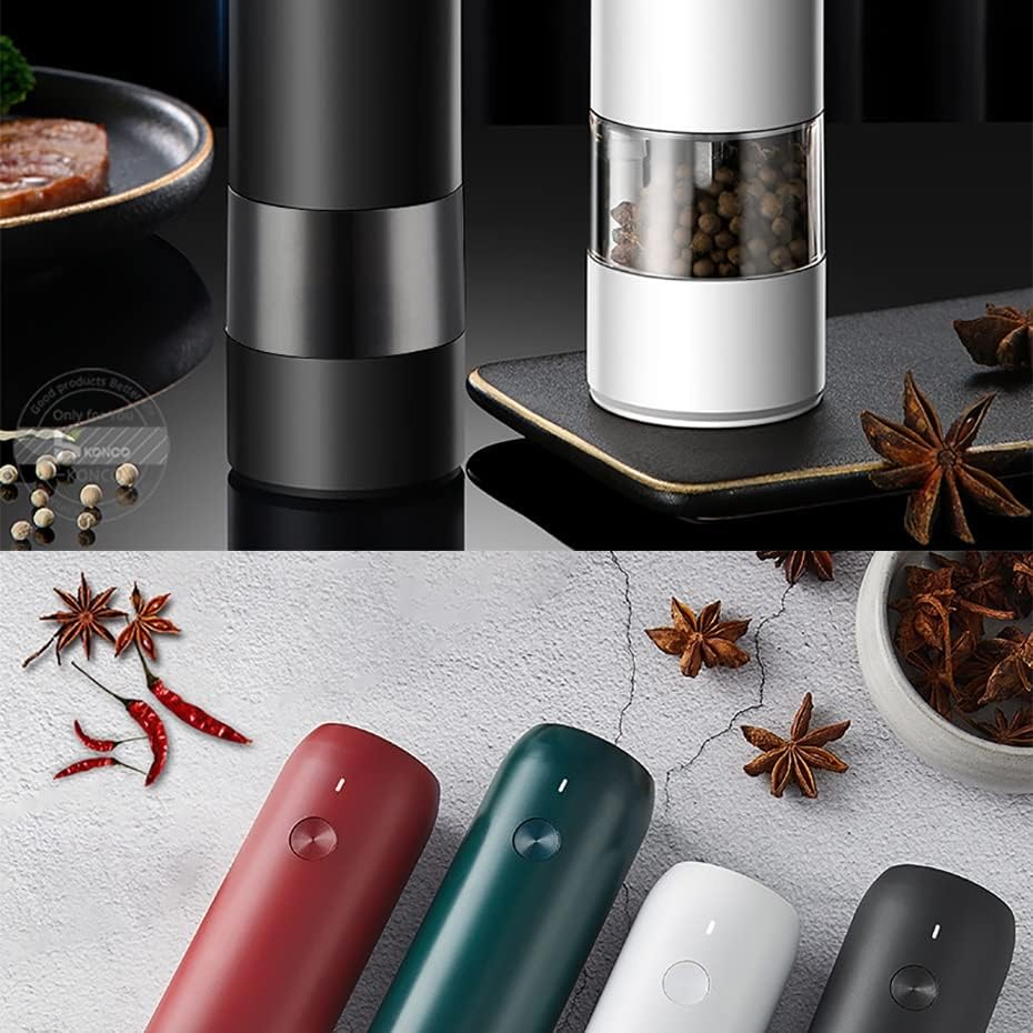 GAELOP 2Pcs Electric Pepper Salt Grinder Set