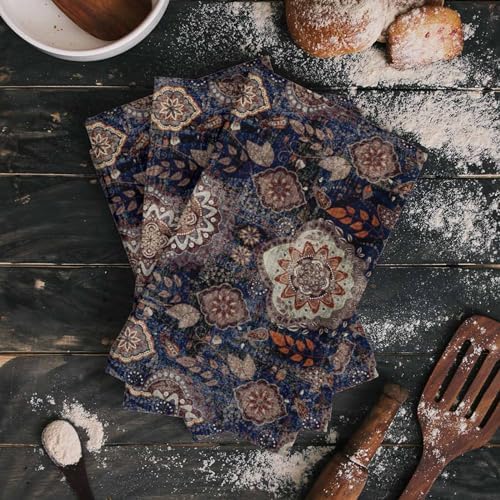 ZOE GARDEN Boho Flower Dish Towels 4-PC Set