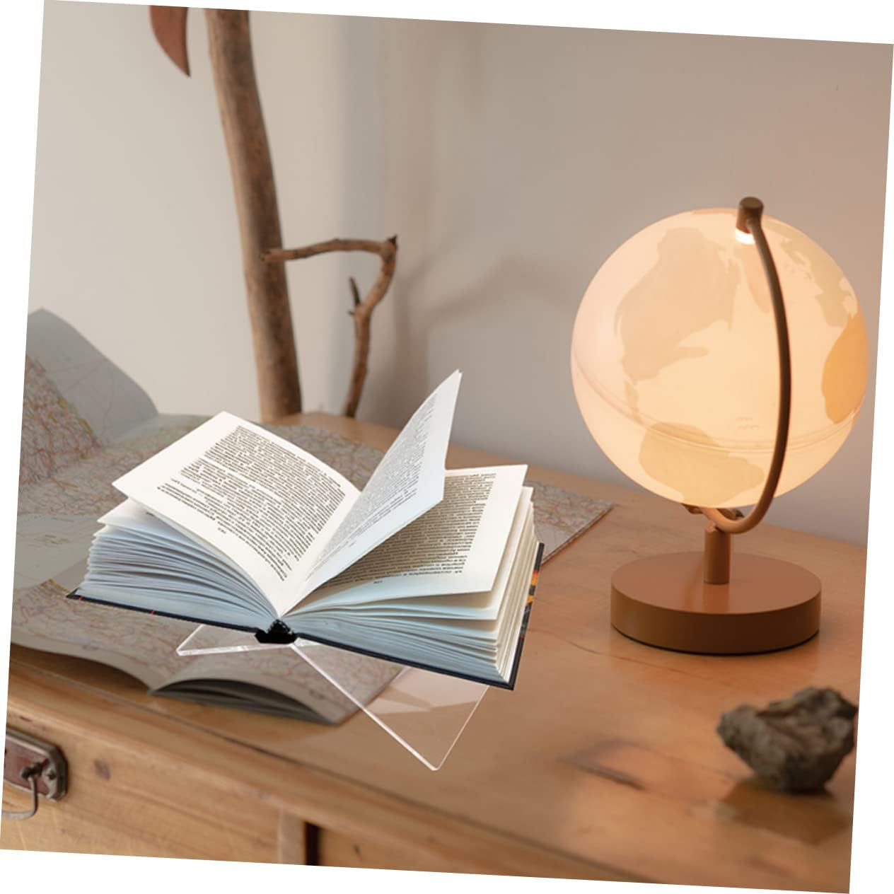 SHOWERORO Acrylic X-Shape Book Stand
