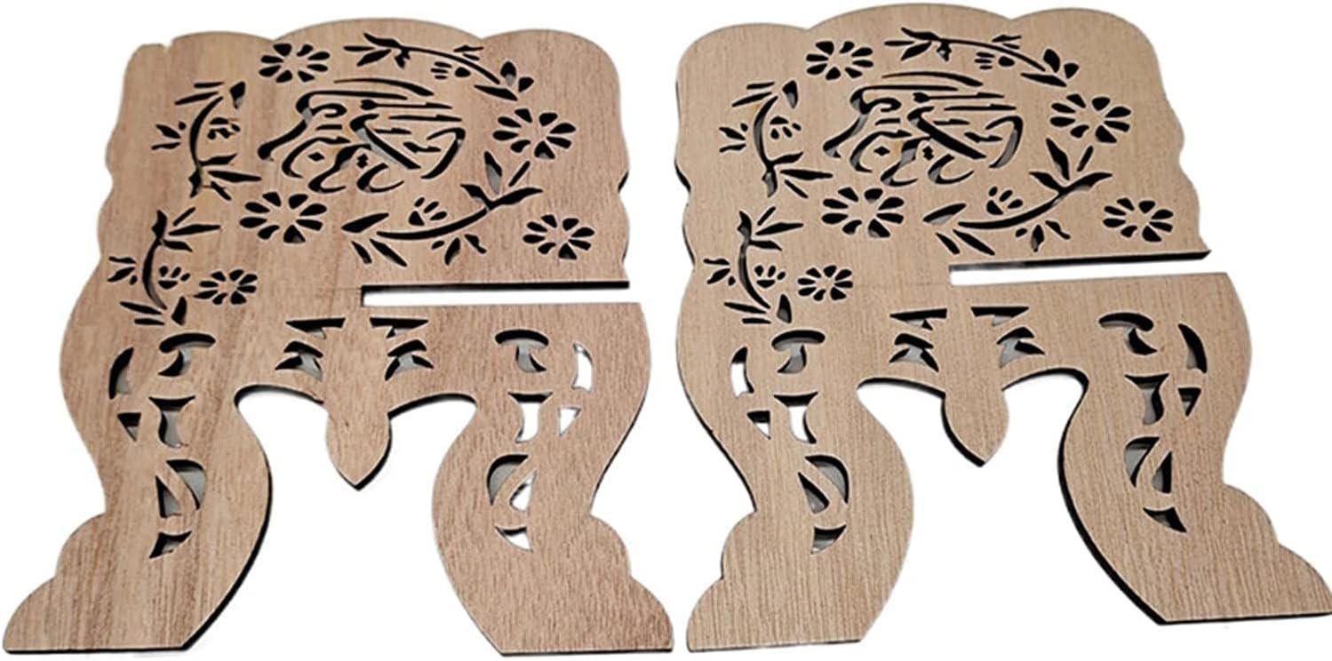 Joylern Miniature Wood Book Stand for Eid Mubarak