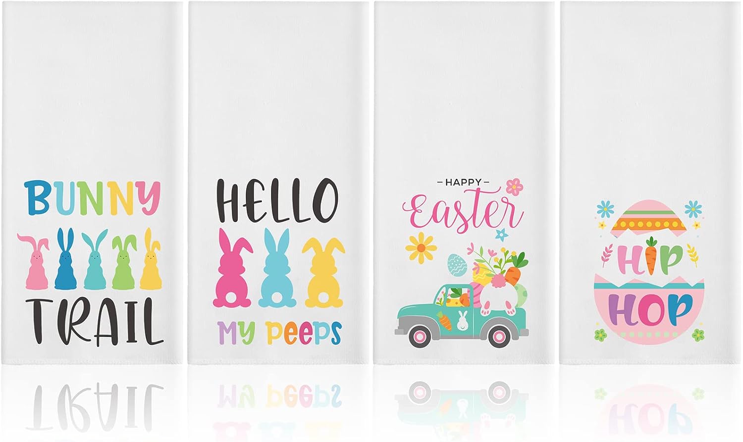 Rtteri 4-Piece Easter Bunny Kitchen Towel Set