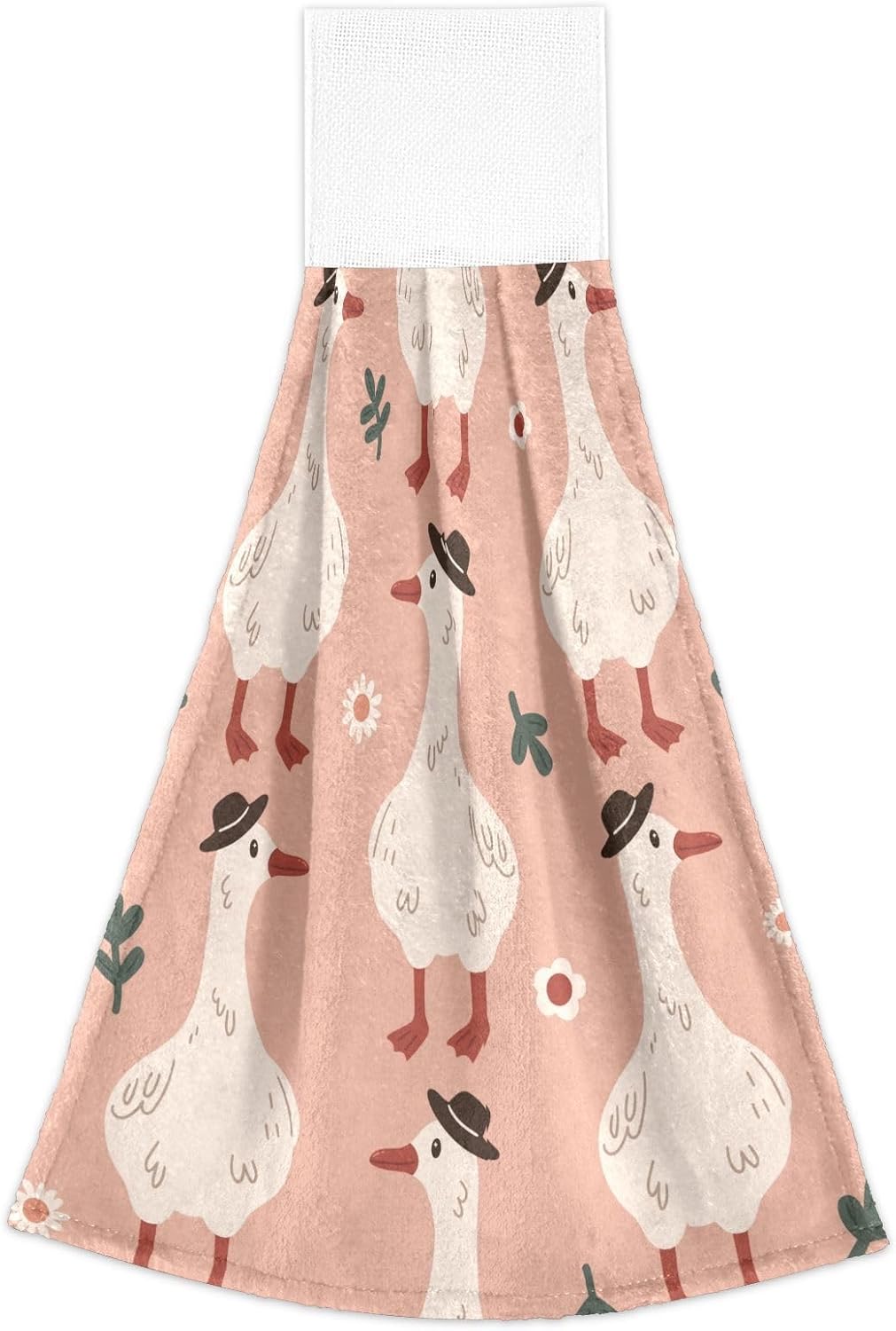 OTVEE Cute Goose Pattern Kitchen Towels 2 Pieces