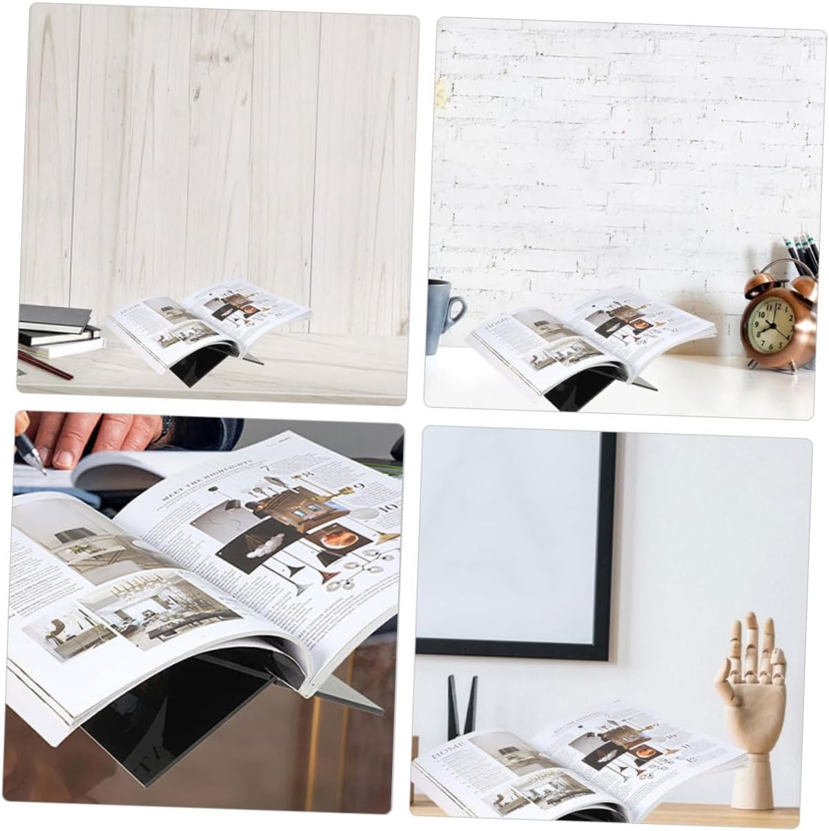 CORHAD Acrylic Book Display Stand for Reading and Kitchen Use