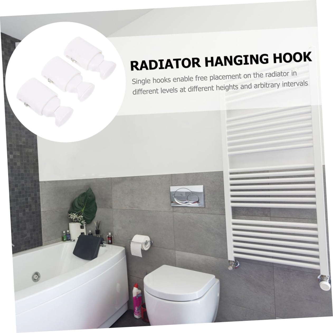 PRETYZOOM Space-Saving Towel Radiator Hook 1