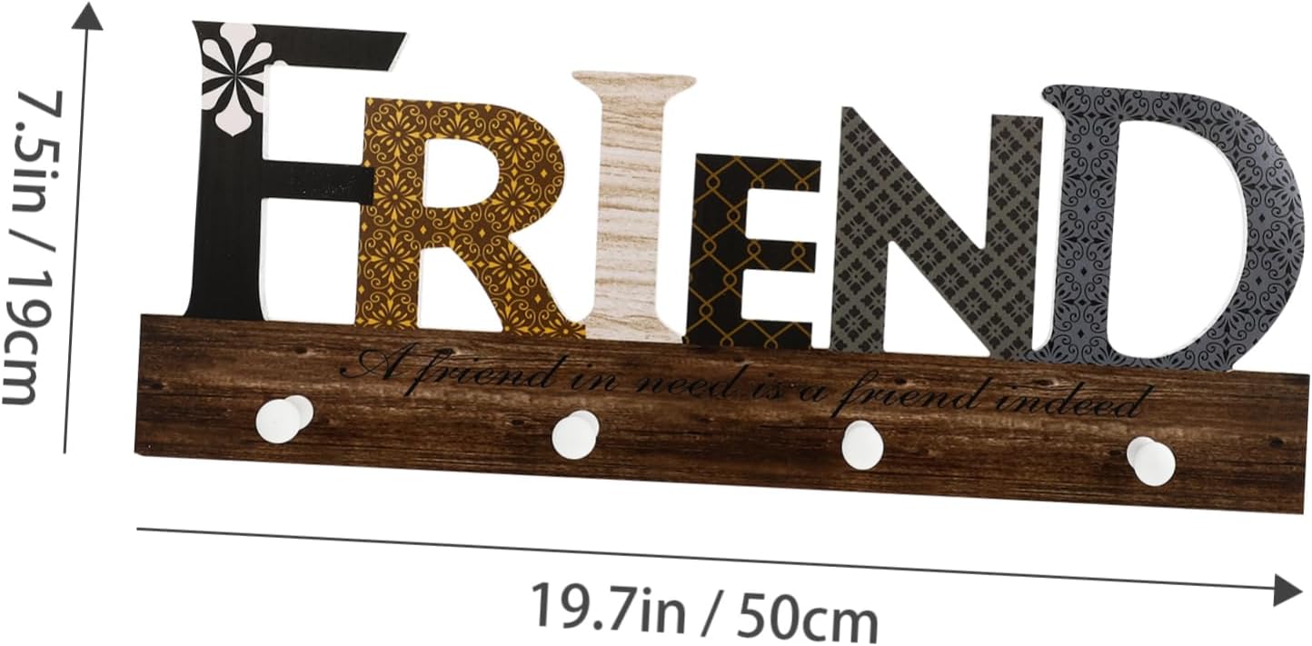 PRETYZOOM Wooden Wall Hook for Clothes and Hats