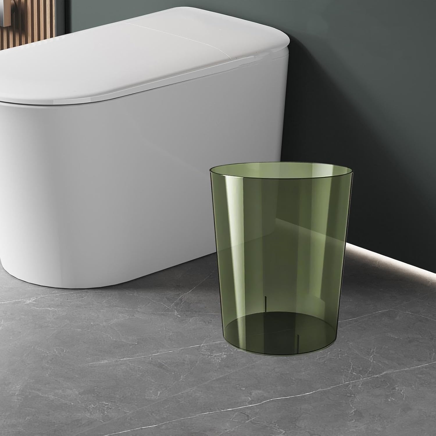 Clear Garbage Bin with Large Capacity for Home Office Bedroom