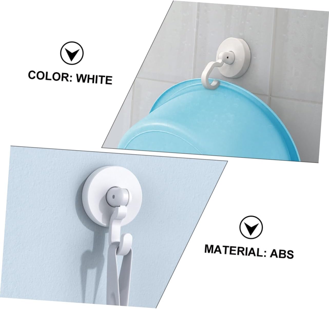 Cabilock 3Pcs Adhesive Door Hooks for Bathroom Kitchen 1