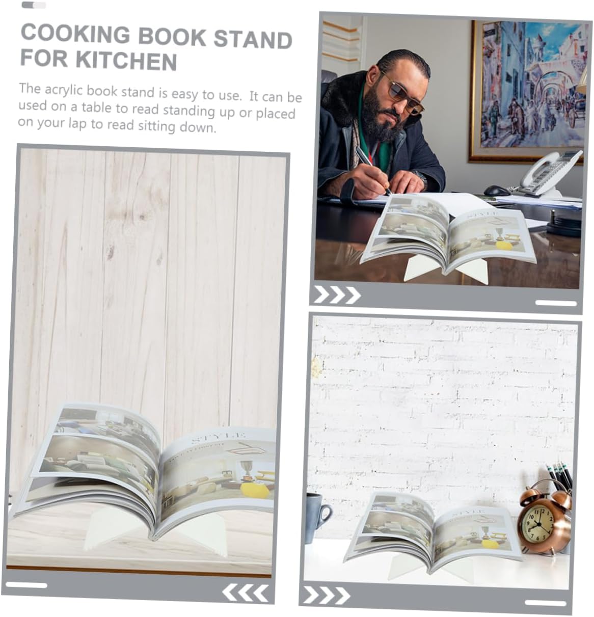 BIUDECO 1 Set Book Stand for Reading and Recipe Use