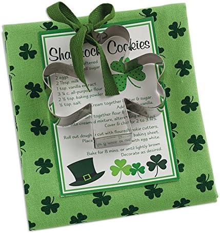 DII St Patricks Day Dish Towel Cookie Cutter Set 1