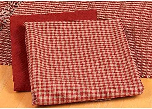 A1 Home Collections Gingham Barn Red Towel Set of 6