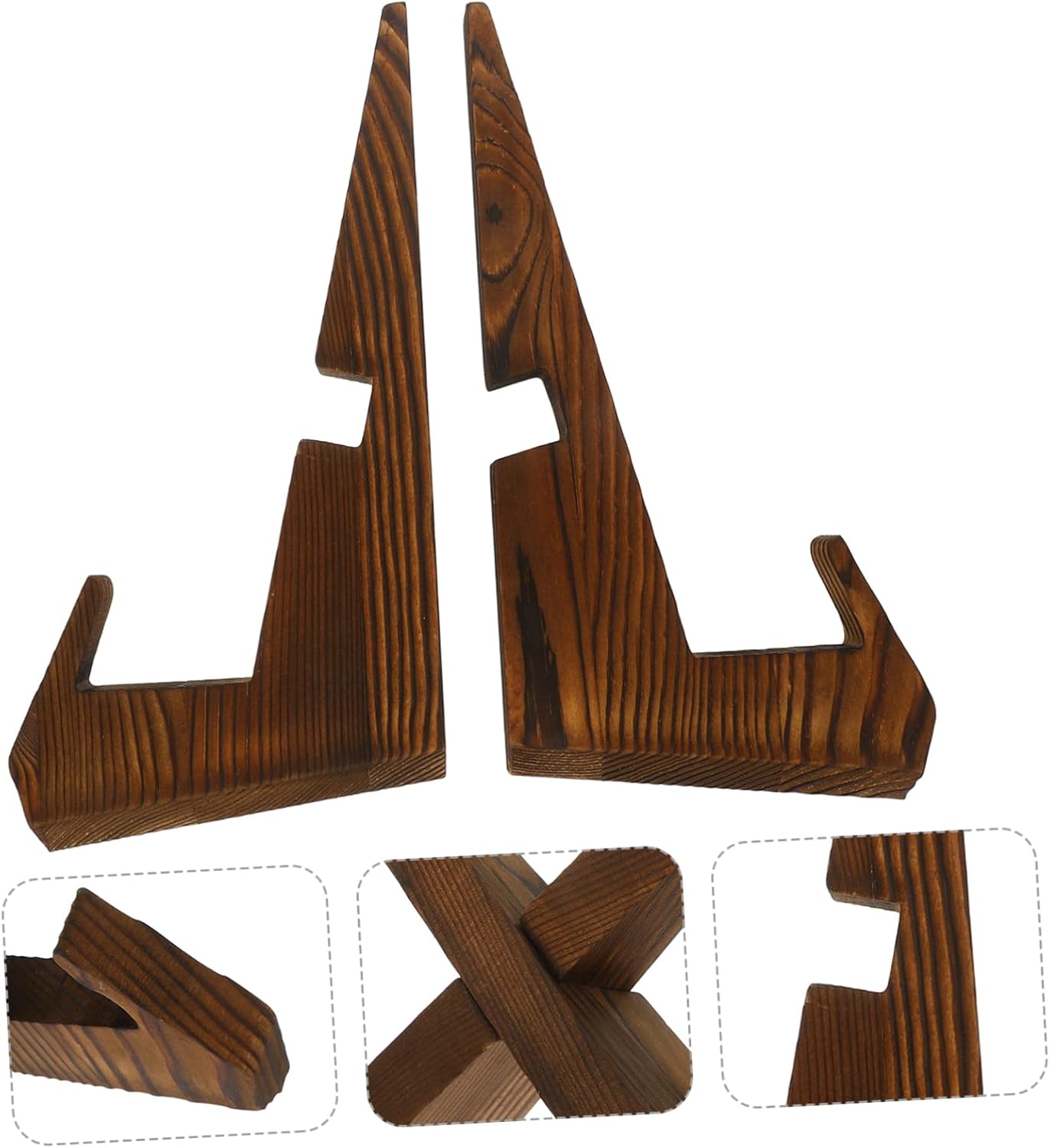 Wooden Cookbook Stand for Kitchen and Office Use