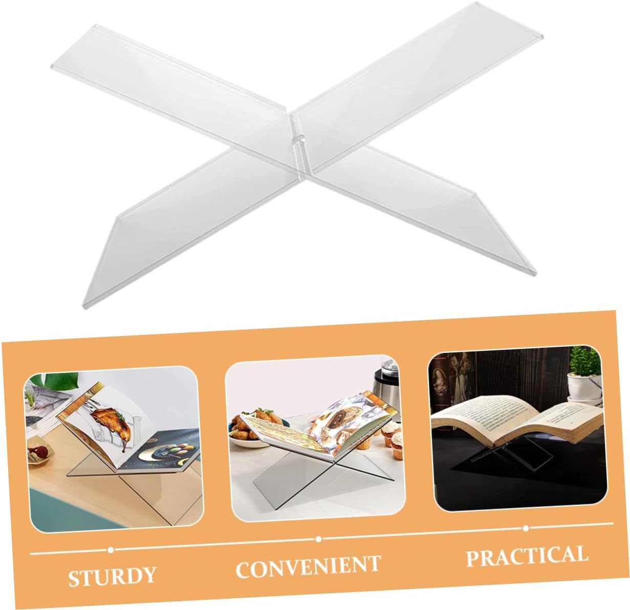 Acrylic Recipe Book Stand for Kitchen Counter