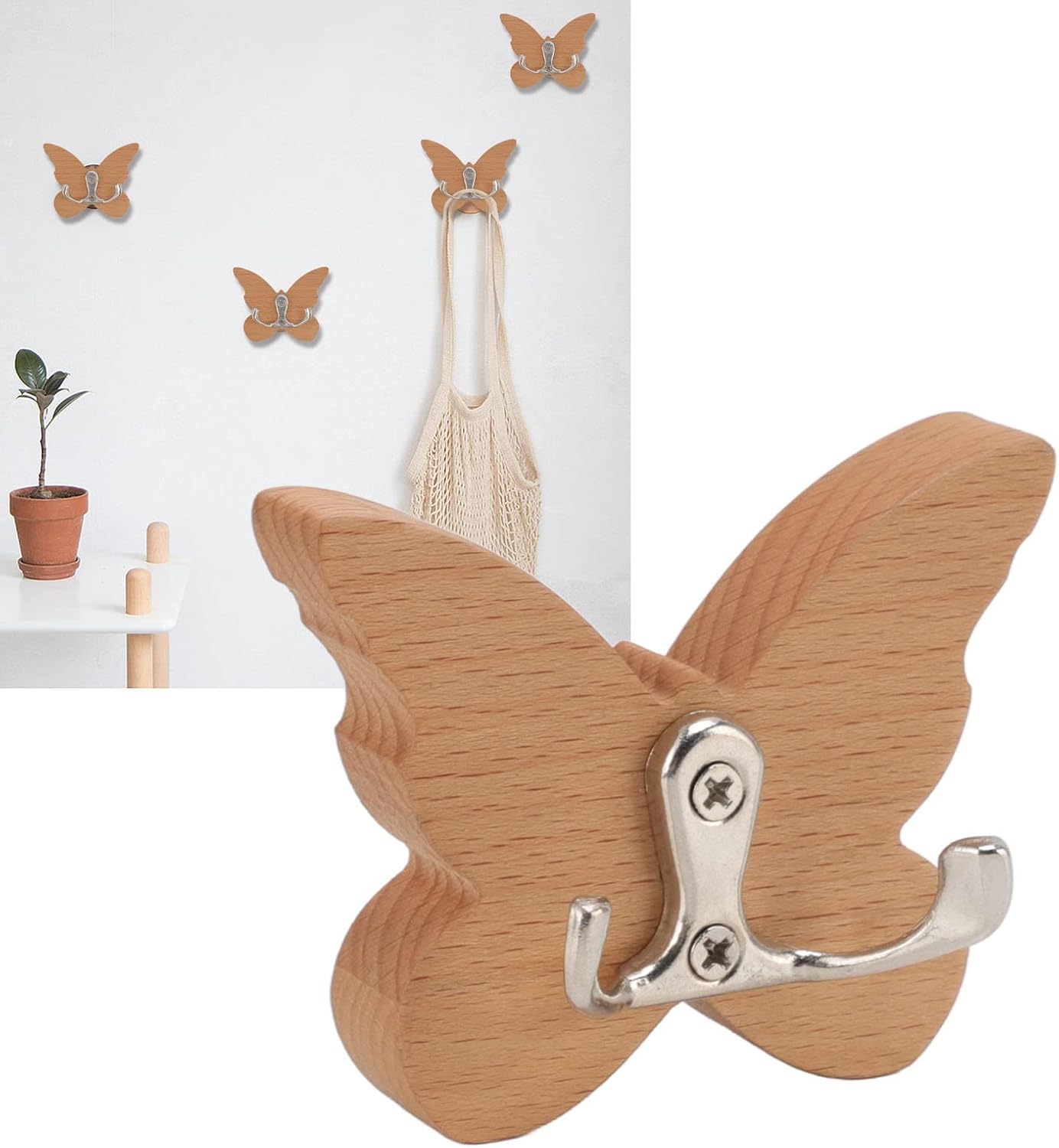 Fafeicy Wooden Wall Hook for Home Kitchen Use