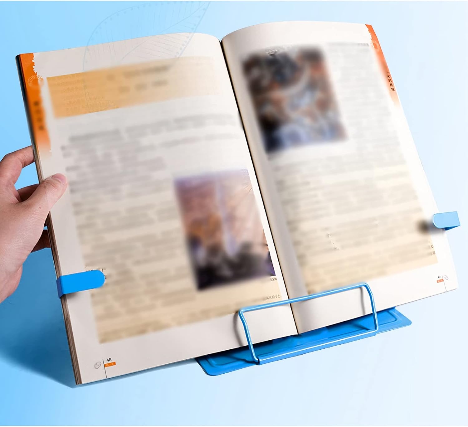 Adjustable Foldable Book Stand for Cookbook and Recipe Holders