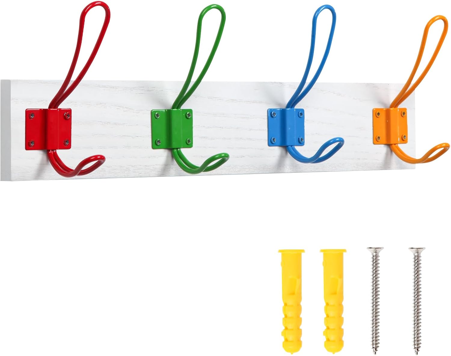 KYSMOTIC Kids Multicolored Coat Hook Rack Wall Mount
