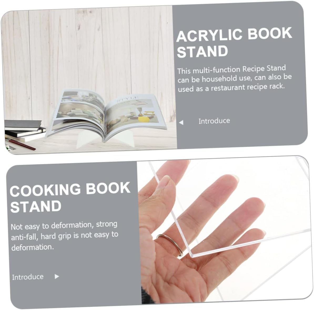 GRIRIW 1 Set Kitchen Cookbook Stand Book Holder