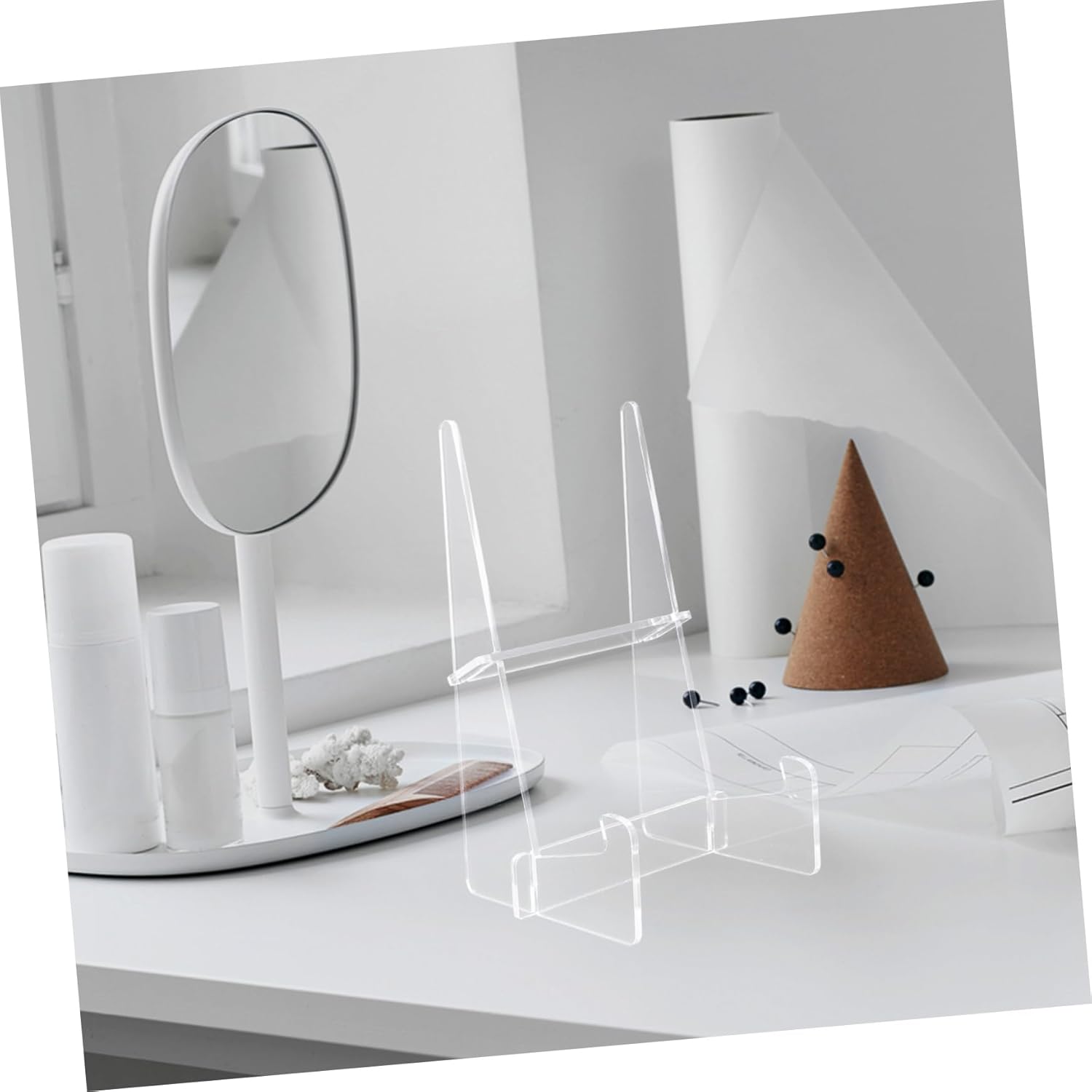 Clear Acrylic Cookbook Stand for Kitchen Counter 1