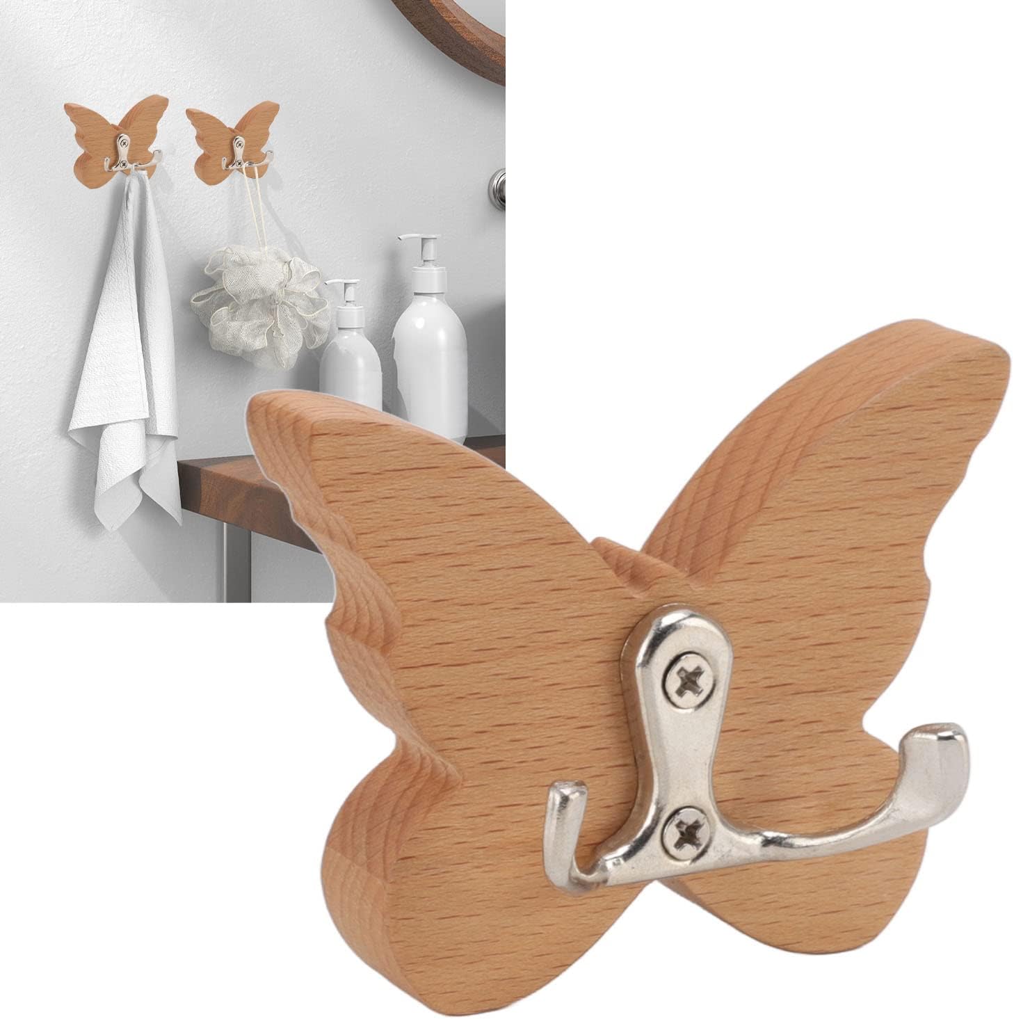 Fafeicy Wooden Wall Hook for Home Kitchen Use