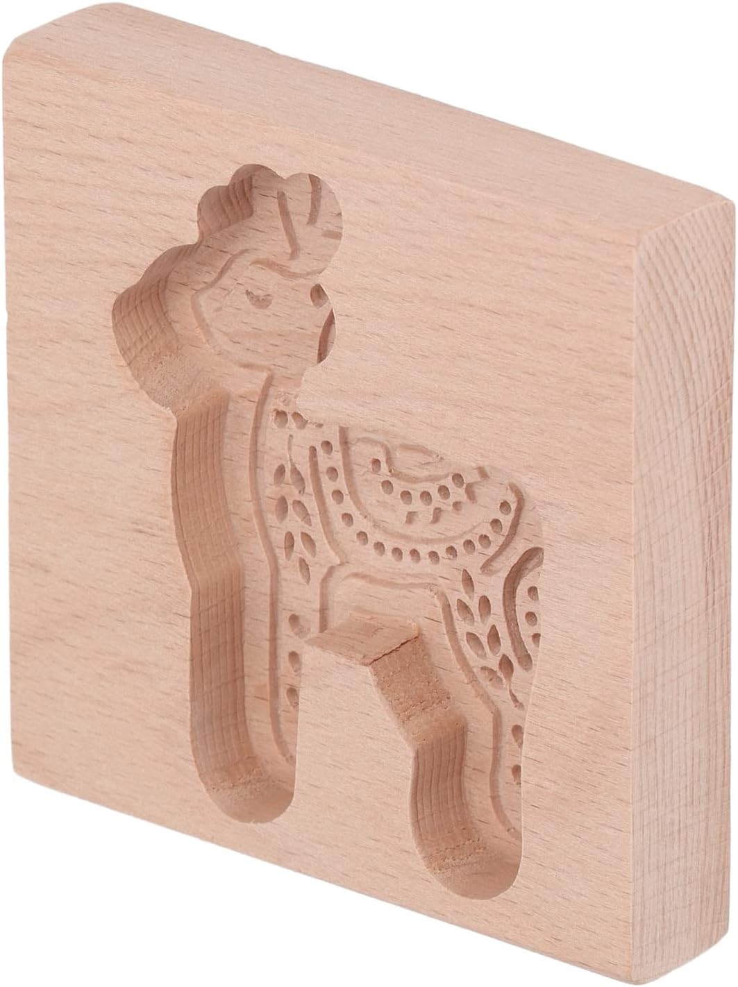 Acouto Carved Wooden Deer Cookie Cutter