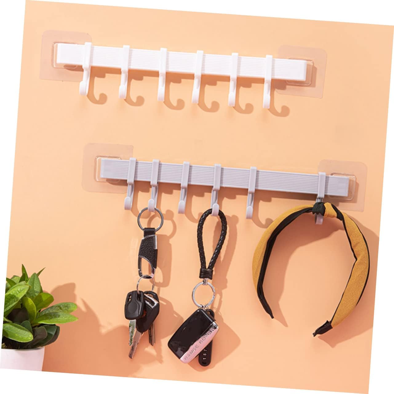 POPETPOP 3Pcs Adhesive Hook Rack for Kitchen and Bathroom