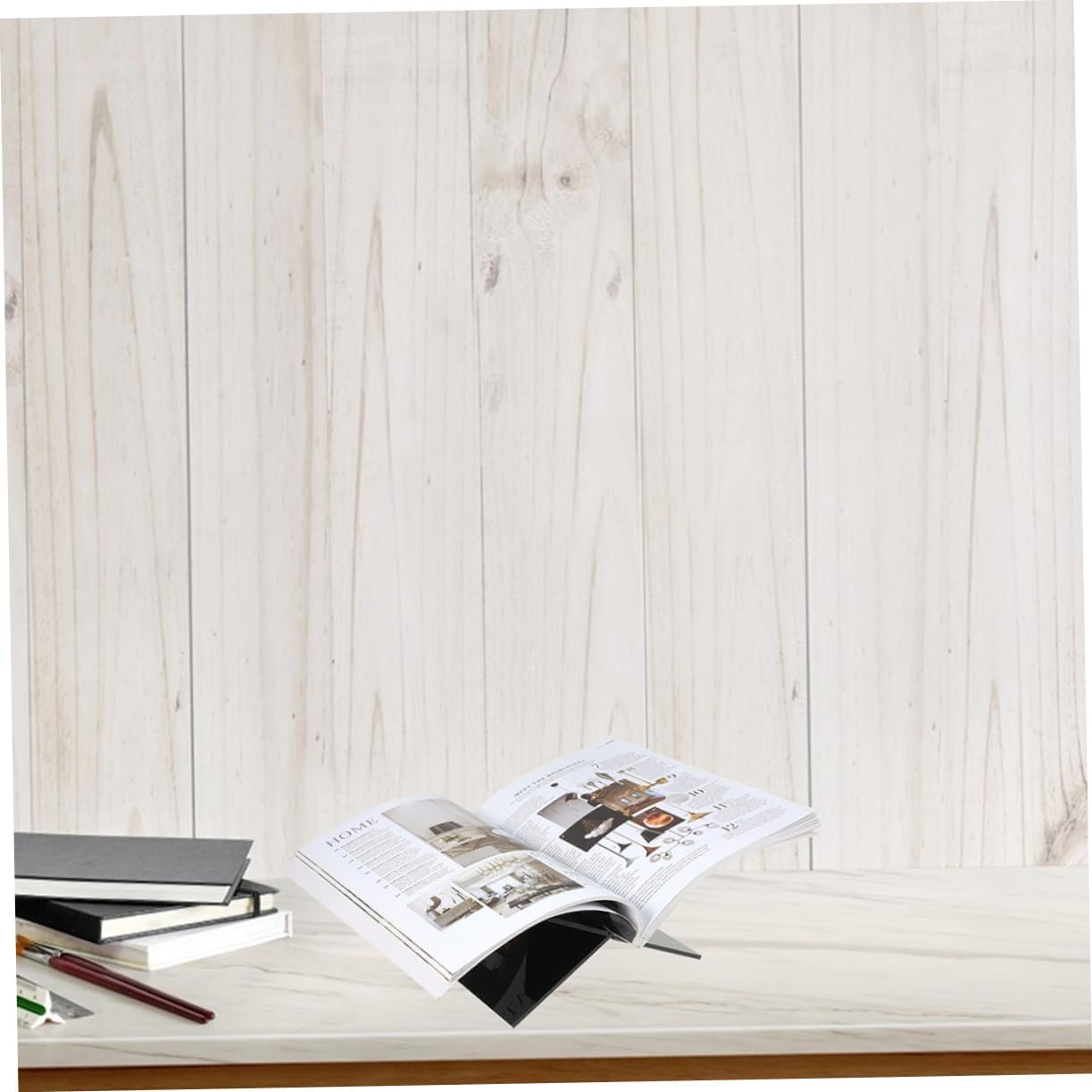 ORFOFE Minimalist Acrylic Book Holder for Cookbooks and Magazines 1