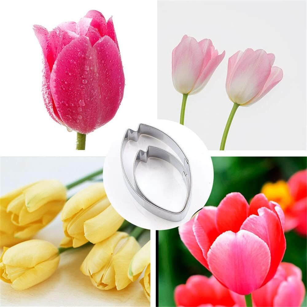 Stainless Steel Mini Rose Petal Cookie Cutter - Gold