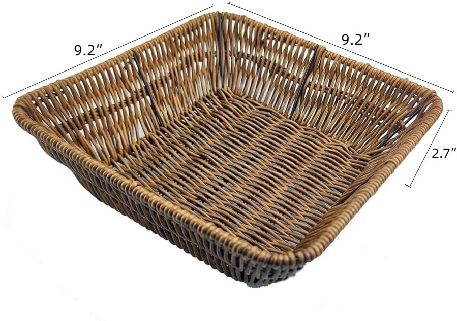 ANRUIDE Wicker Bread Baskets 2Packs for Home Kitchen