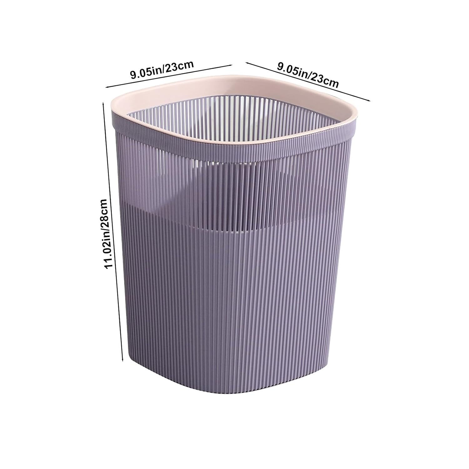 Stylish Round Trash Can with Lid for Bathrooms and Kitchens