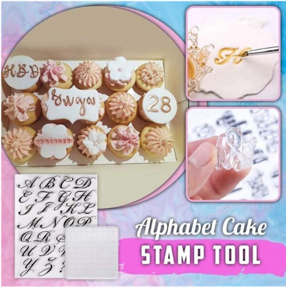 Alphabet Cake Stamping Tool for Cookies and Cakes
